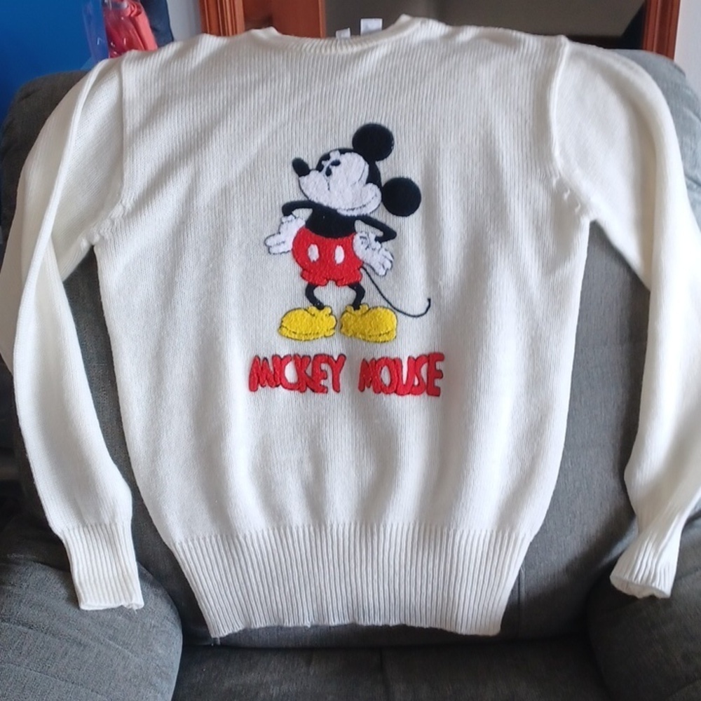 Mickey Mouse Disney Character Fashions Sweater Acrylic Men's XL Vintage